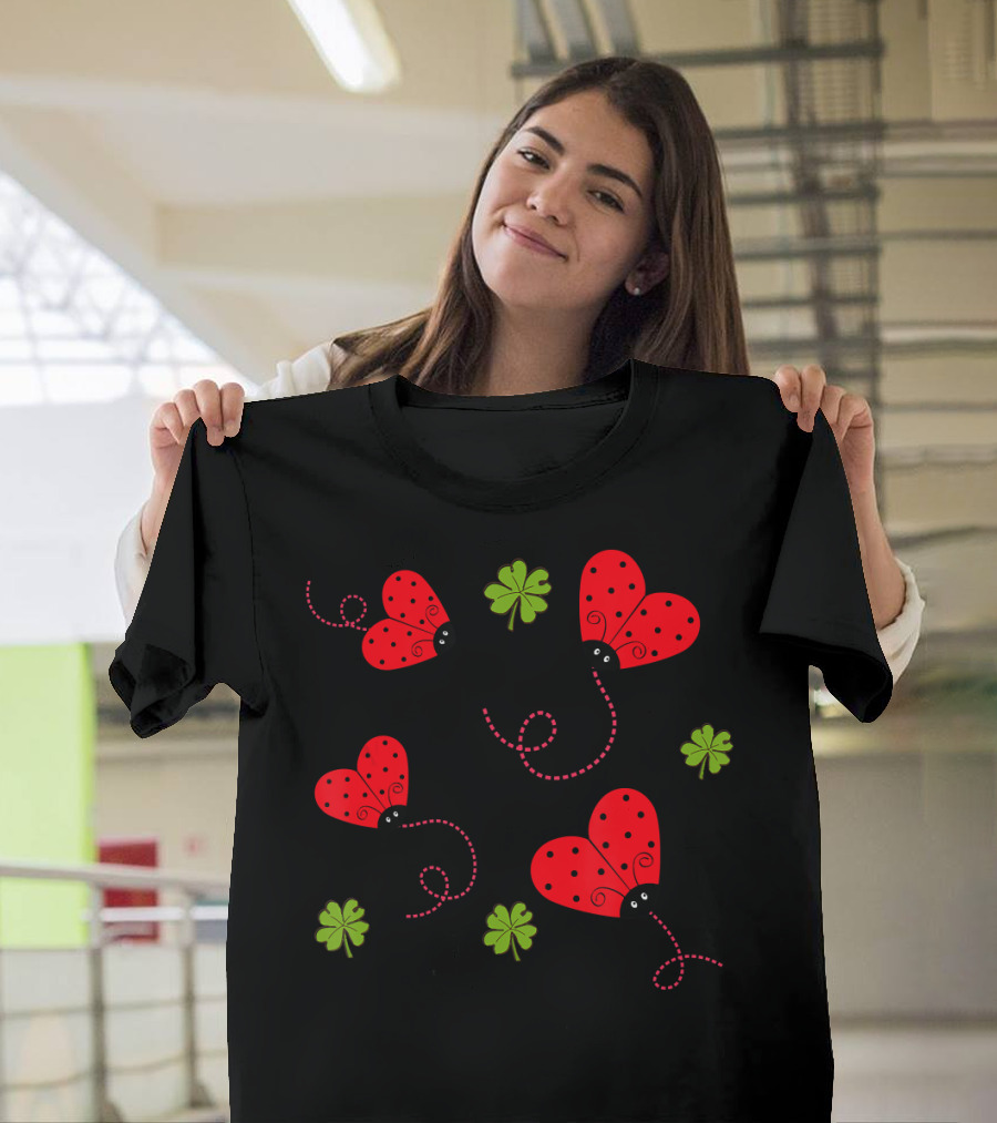 Ladybug Heart and Clover T-Shirt