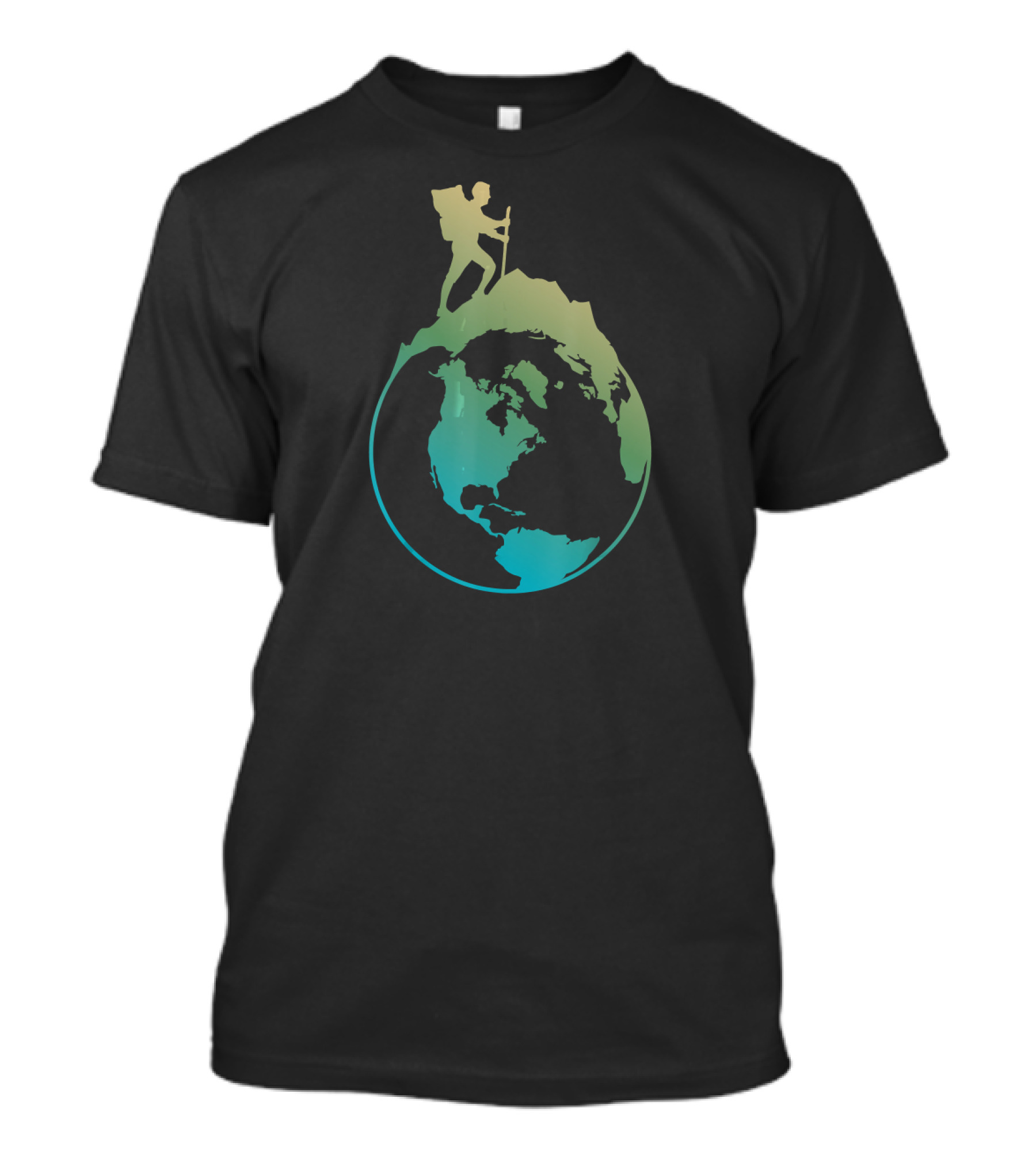 World Globe Hiking Nature Lover Adventure Journey T-Shirt
