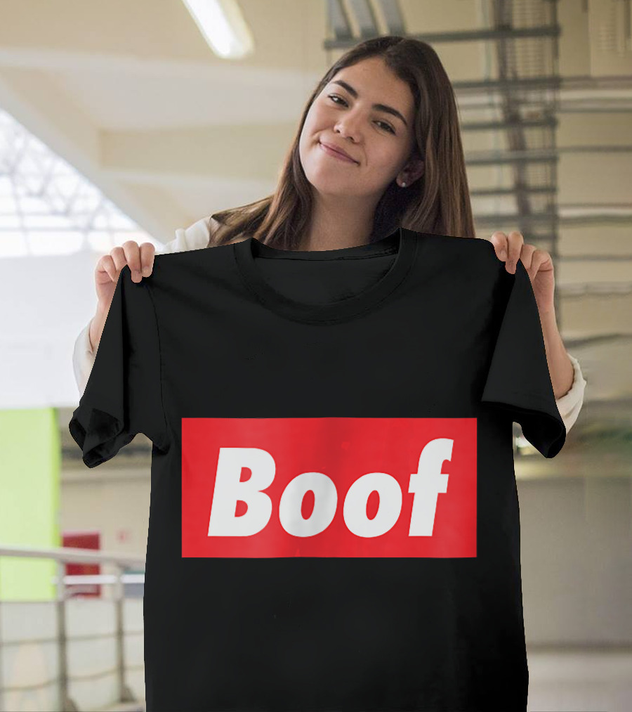 Boof Kayaking Rafting Bold Red BoxLogo T-Shirt