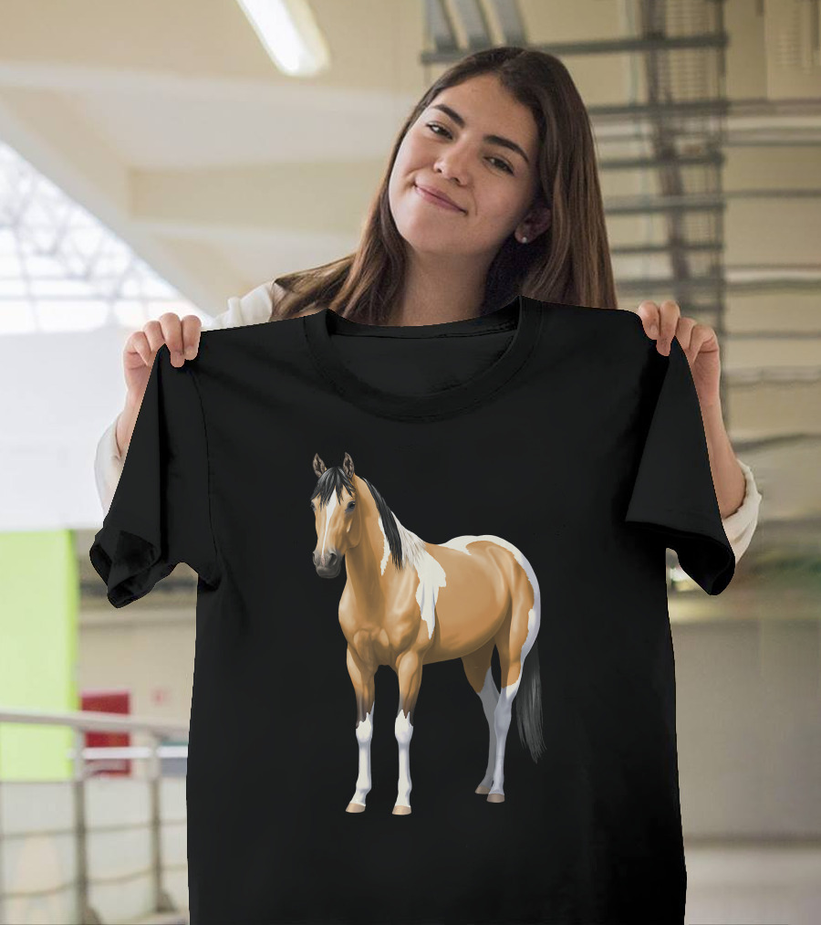 Buckskin Pinto Dun Quarter Paint Horse T-Shirt