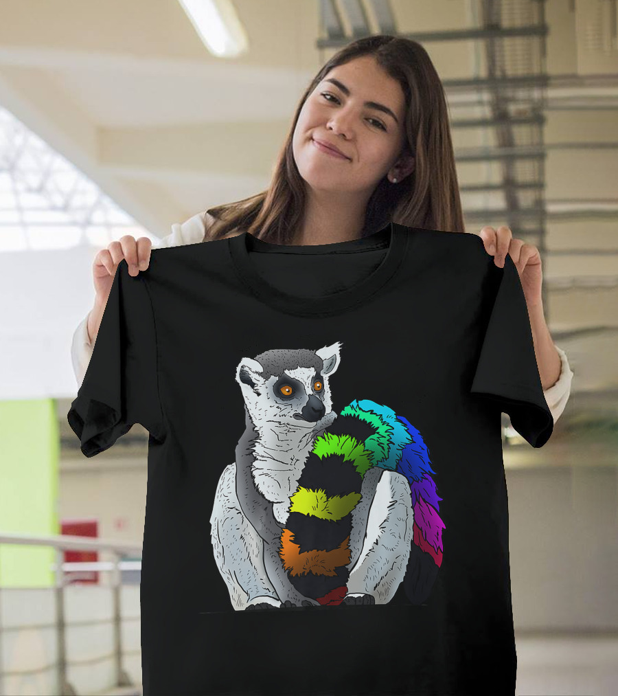 Cool Colorful Lemur Tail Fantasy T-Shirt