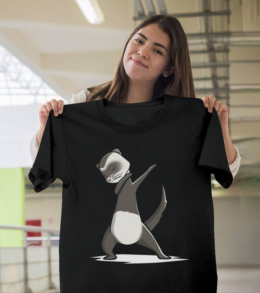 Ferret Dab Move Dance Pose Cartoon T-Shirt
