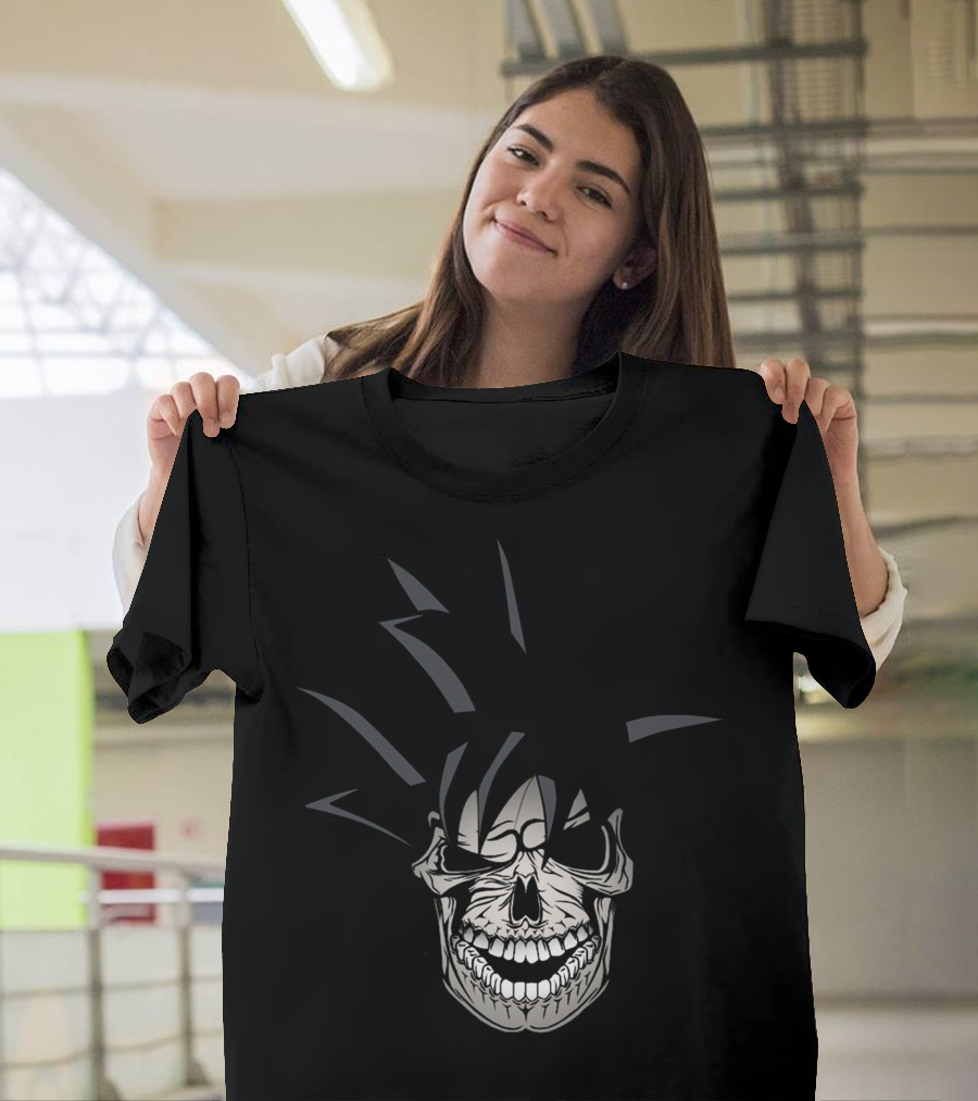 Krazy Saiyan Skull With Spiked Hair T-Shirt