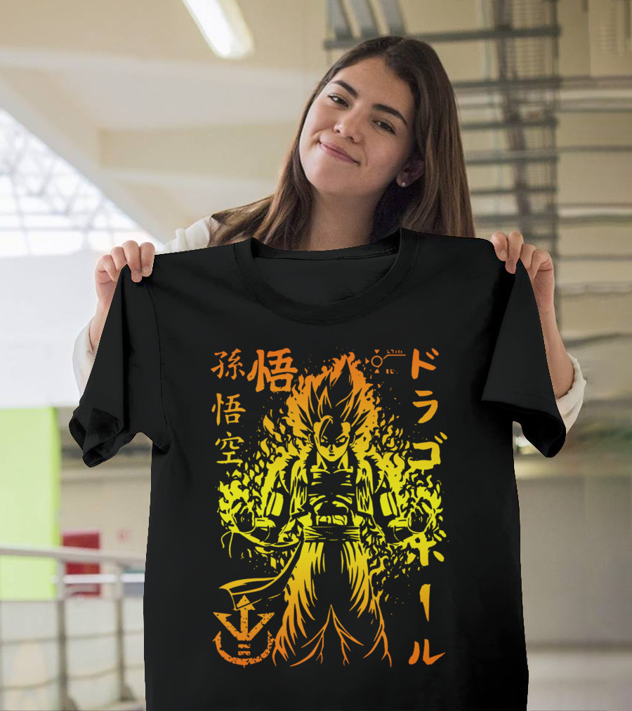 Dragon Ball Goku Super Saiyan Japanese Kanji T-Shirt