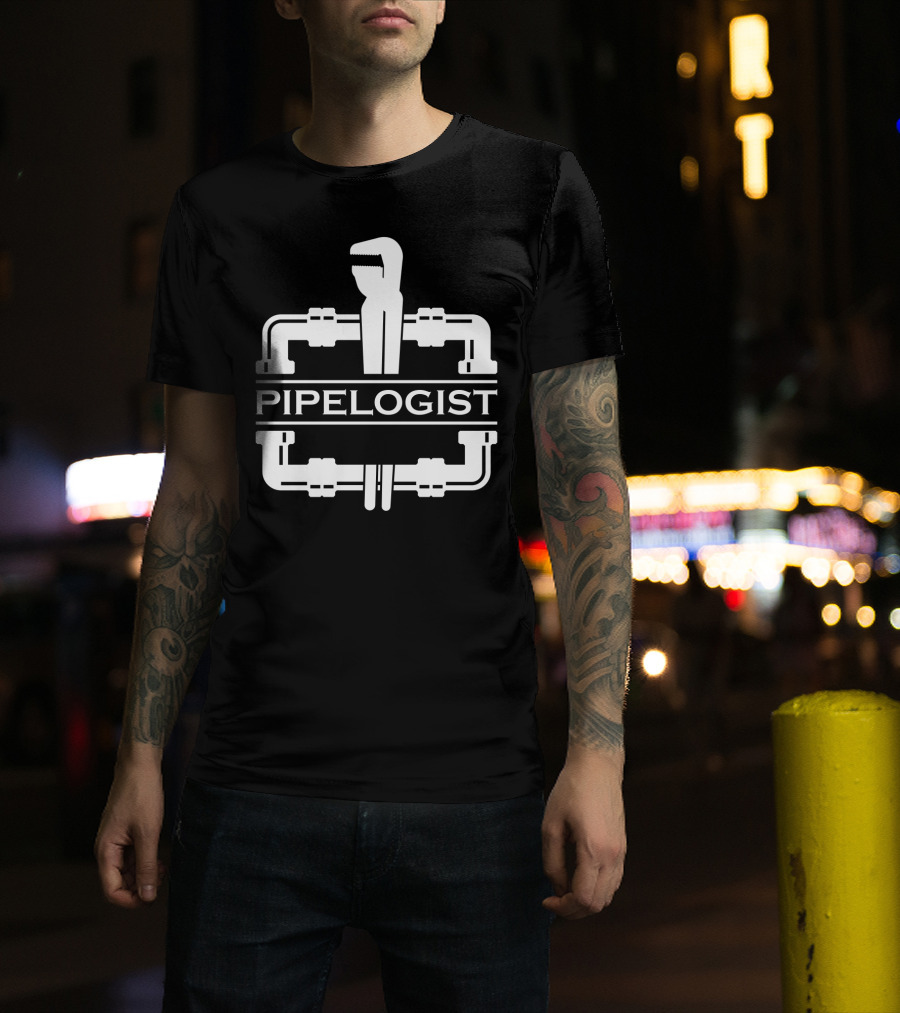 PIPELOGIST Pipe Wrench And Fittings T-Shirt