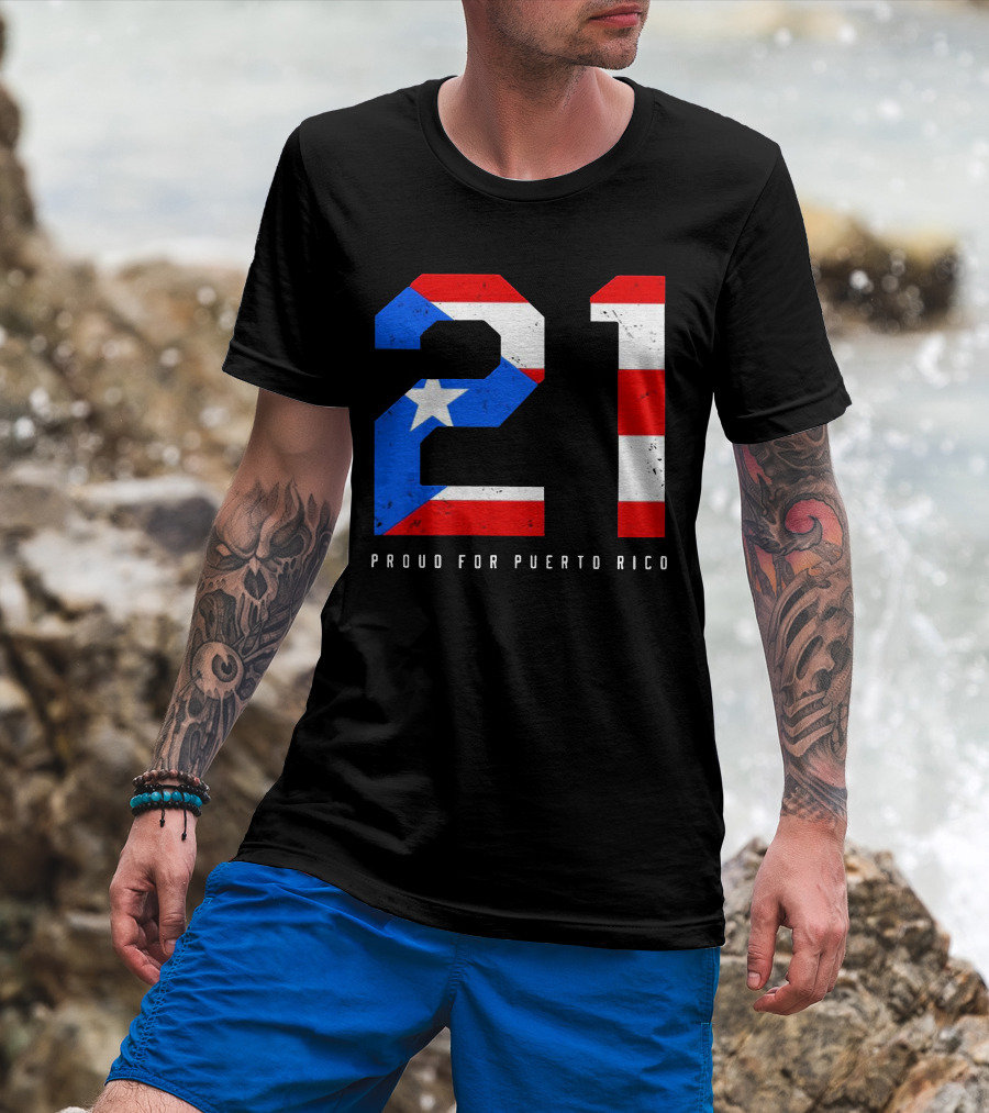 21 Puerto Rico Pride Flag Colors T-Shirt