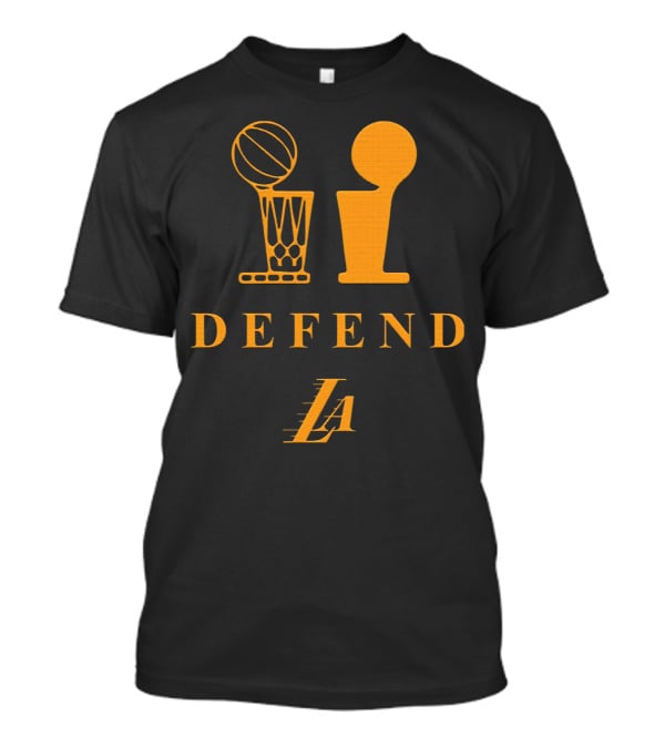 Lebron Lakers LA Defend Trophy Basketball T-Shirt