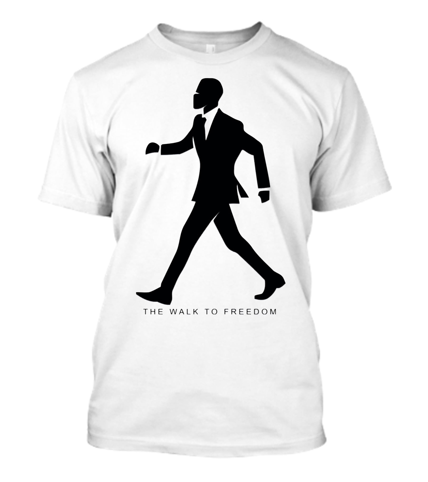 The Walk To Freedom Silhouette Figure In Motion T-Shirt
