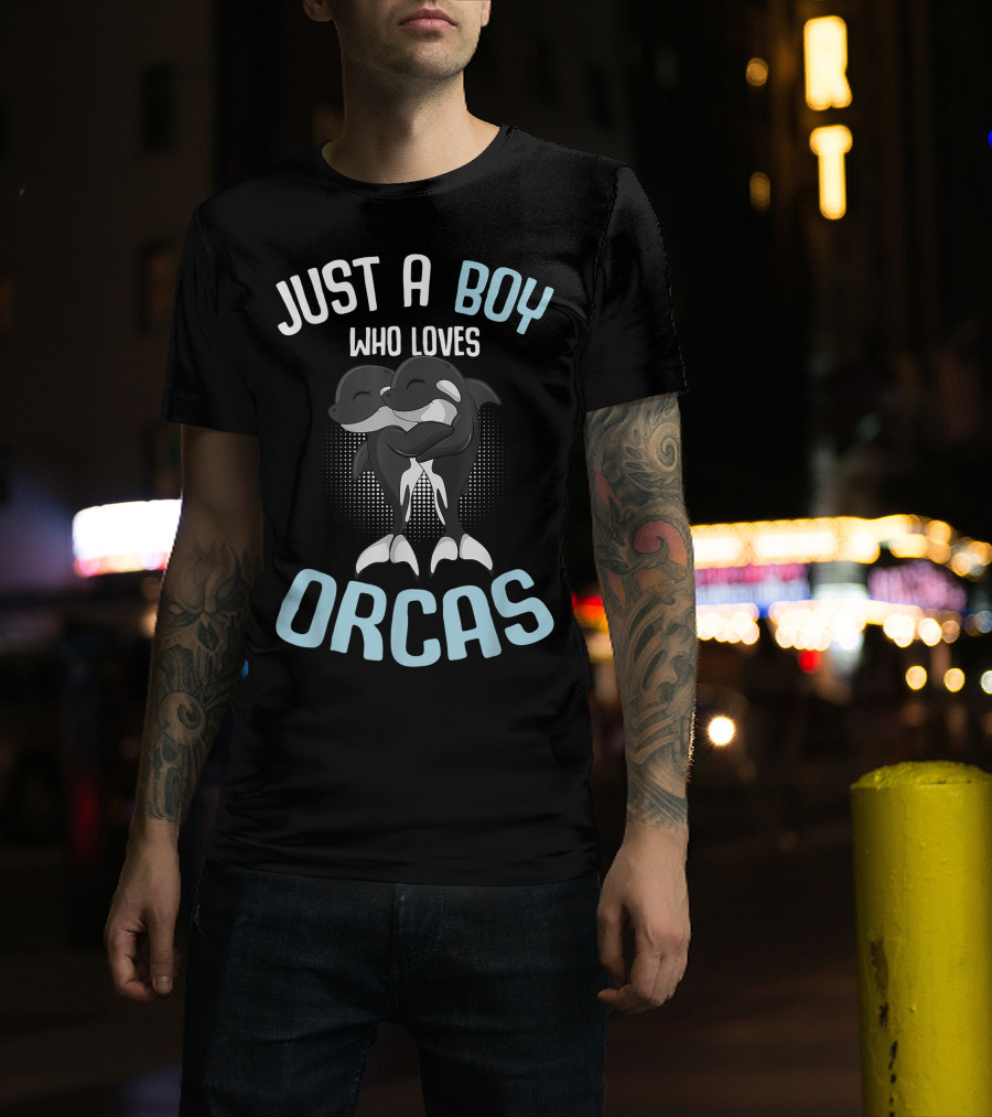 Just A Boy Who Loves Orcas T-Shirt