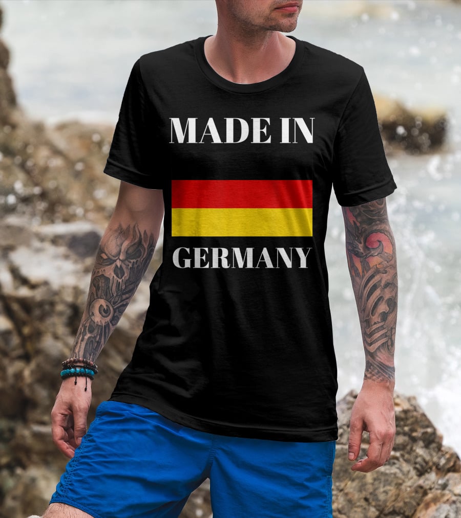 Made In Germany Flag Design Born In Germany Gift German Gift T-Shirt