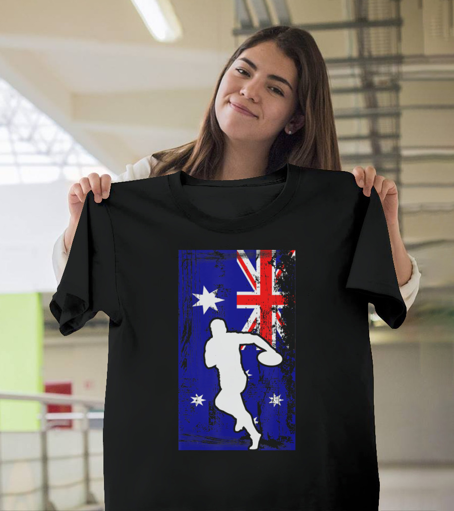 Australian Rules Football Australia Flag Rugby Player T-Shirt