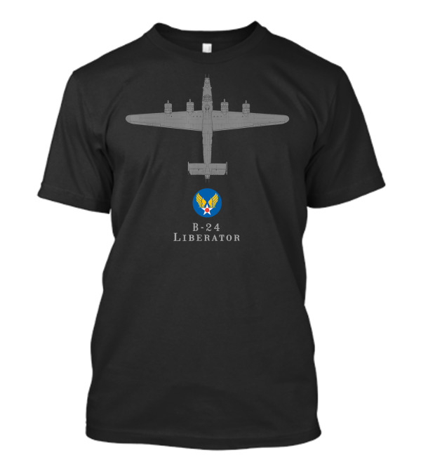 B-24 Liberator WWII Bomber With Military Insignia T-Shirt