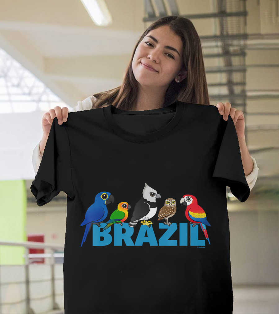 Birdorable Brazil Birds Cartoon Characters T-Shirt