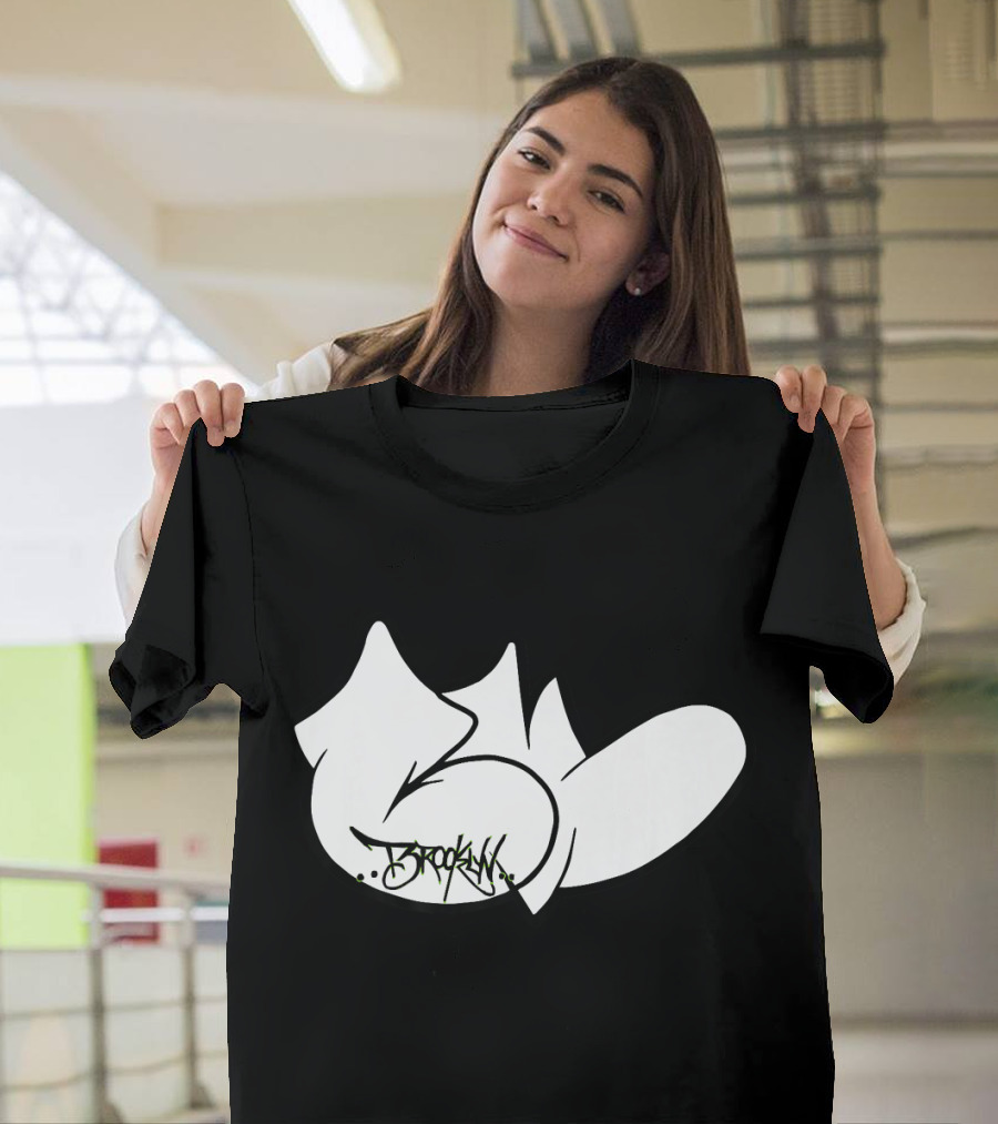 Brooklyn Graffiti Throw Up Style Bubble Black and White Tag T-Shirt
