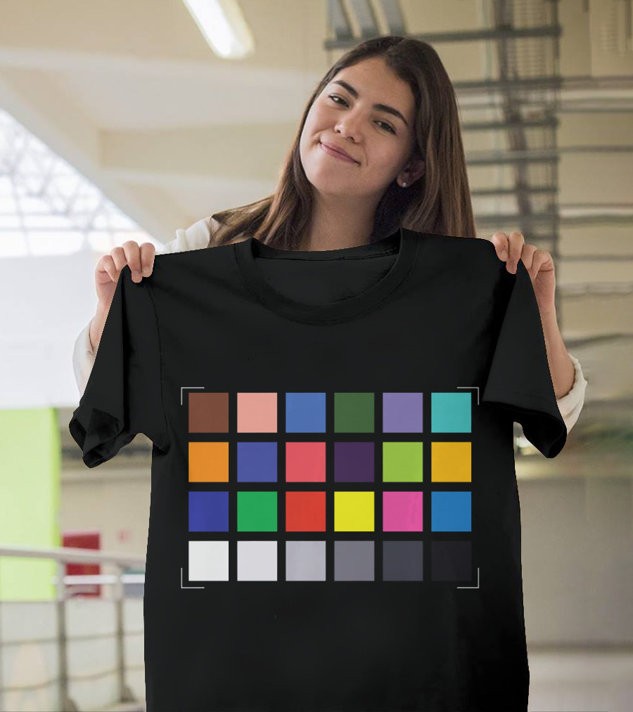 Color Check Photography Filmmaking Reference Chart Squares T-Shirt