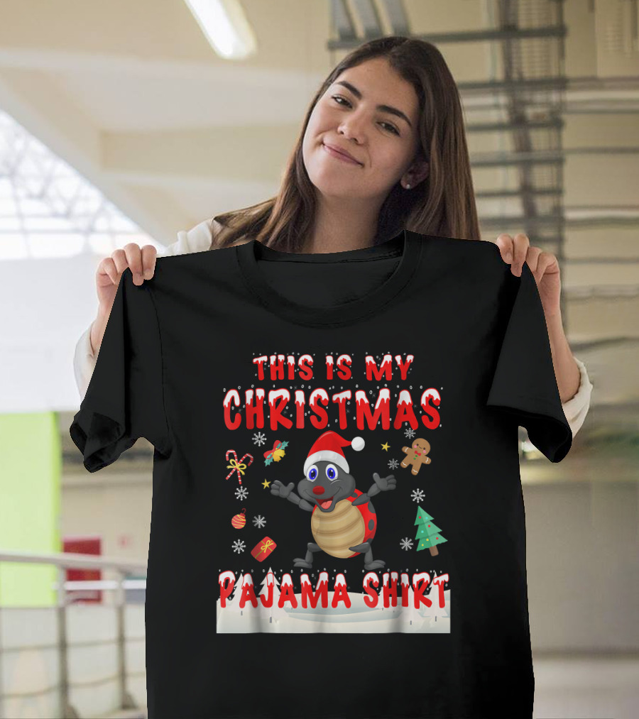 This Is My Christmas Pajama Shirt Cute Ladybug T-Shirt