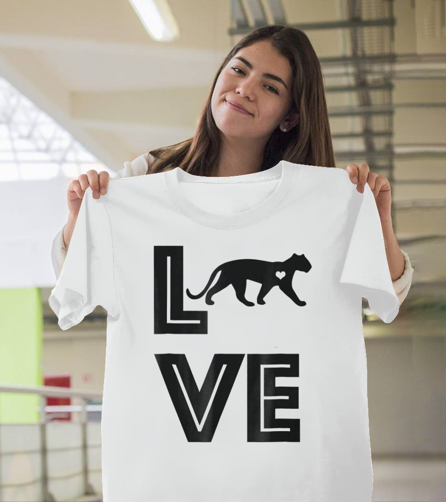 Love Panther Heart Shape Lovers G002681 T-Shirt