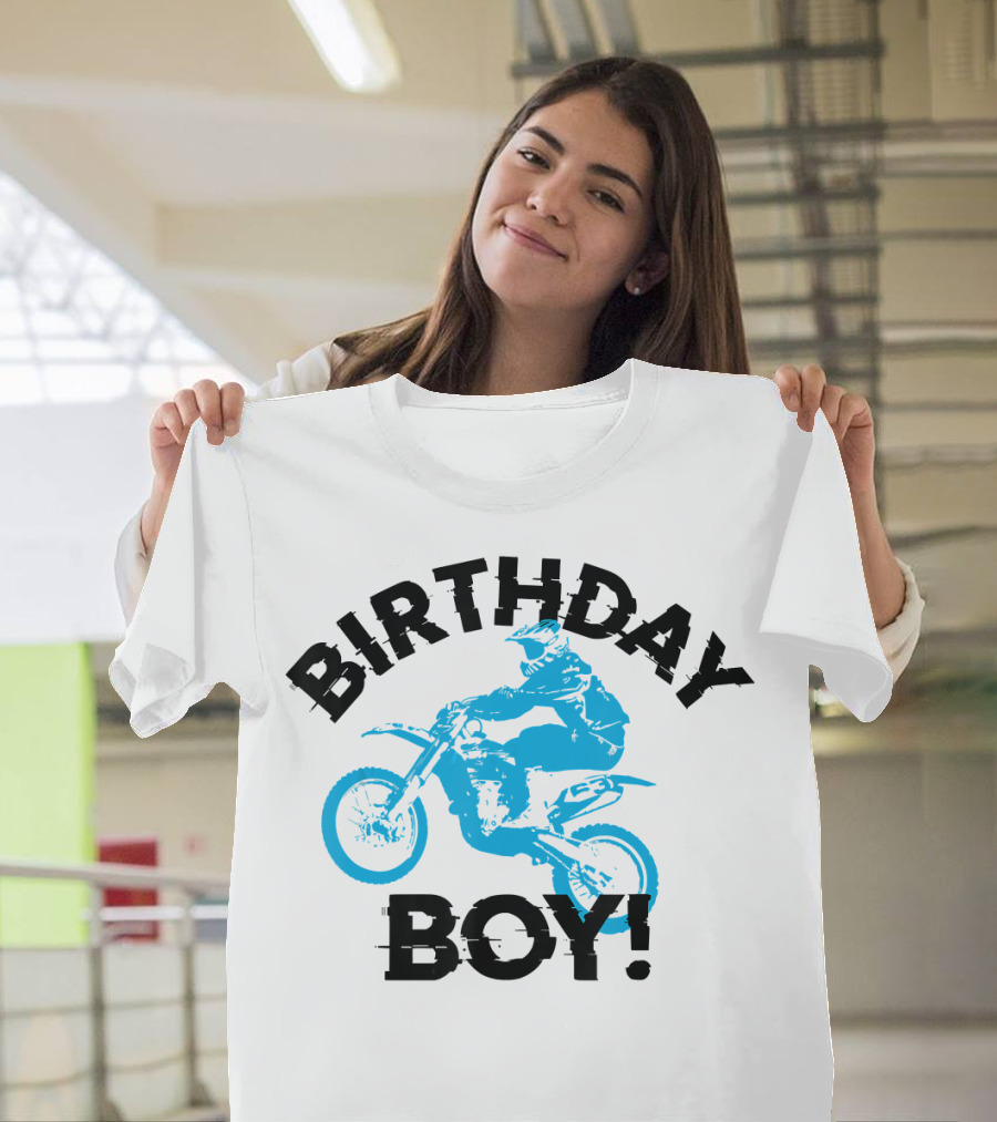 Birthday Boy Motocross Rider Dirt Bike T-Shirt