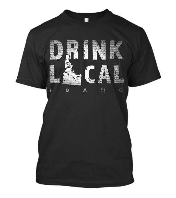 Drink Local Idaho Craft Beer Breweries ID Map T-Shirt