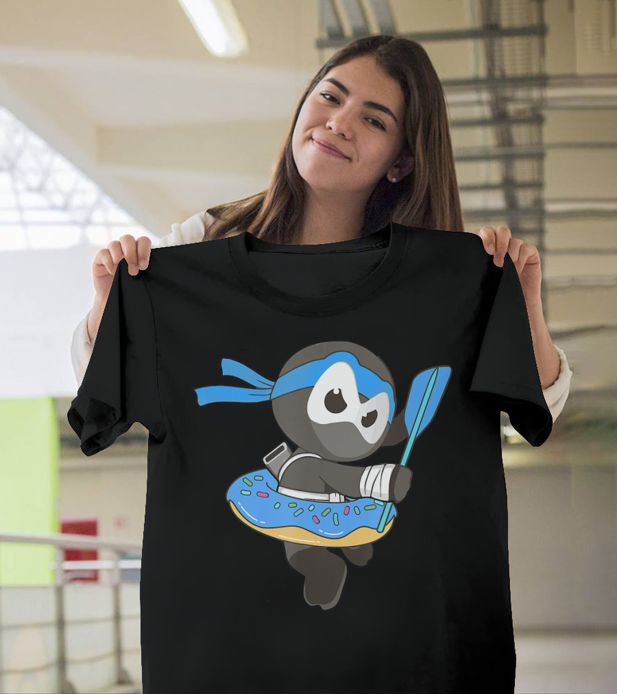 Float Trip Ninja with Paddle and Donut Tube Adventure T-Shirt