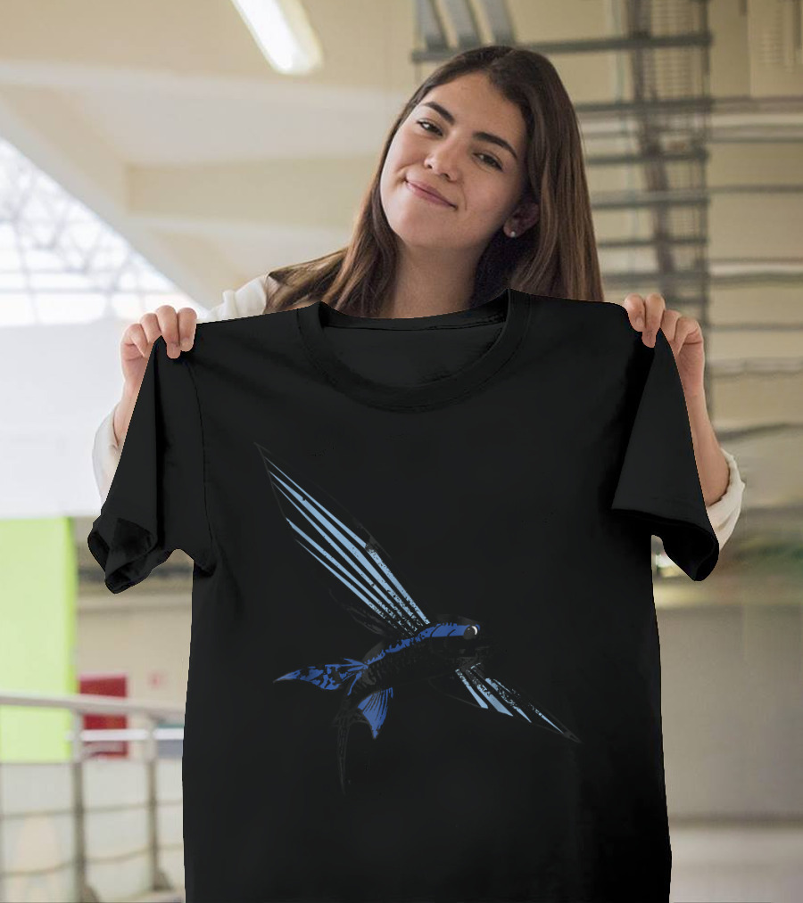 Flying Fish Striped Blue Wings T-Shirt