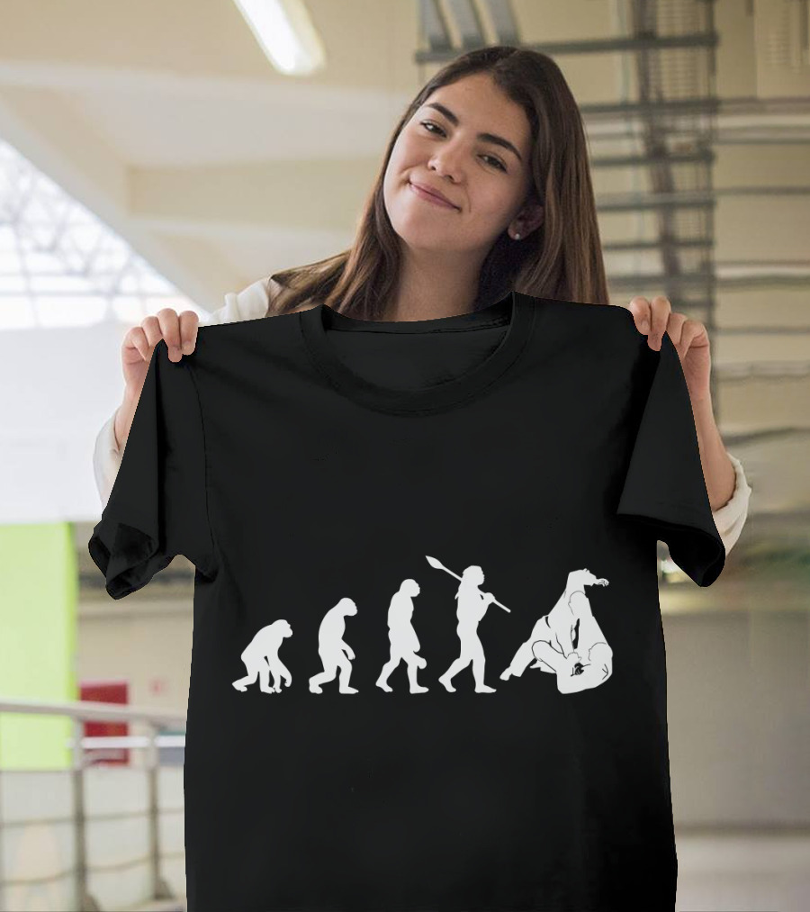 Funny Jui Jitsu Evolution Humor Martial Arts Progression T-Shirt