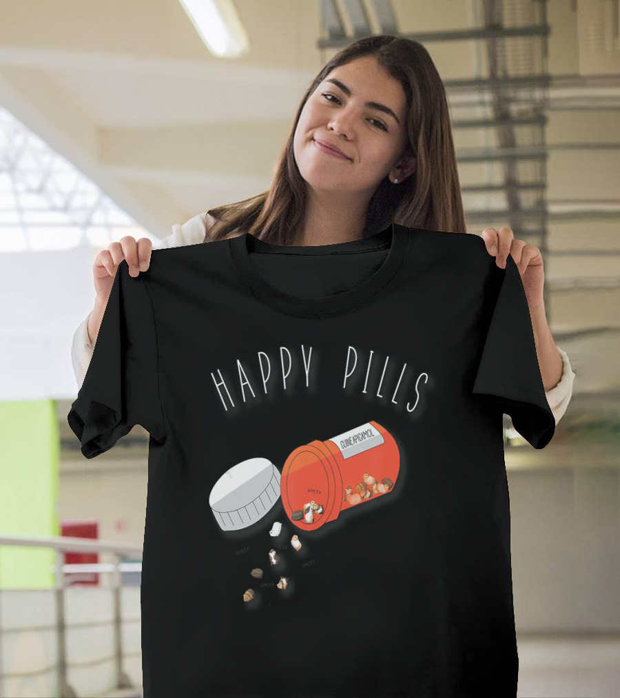Happy Pills Guinea Pig Capsule Container T-Shirt