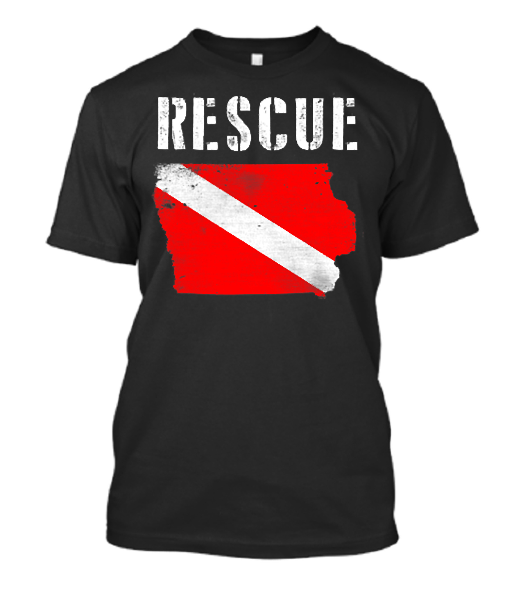 Iowa Rescue Diver SCUBA Dive Flag T-Shirt