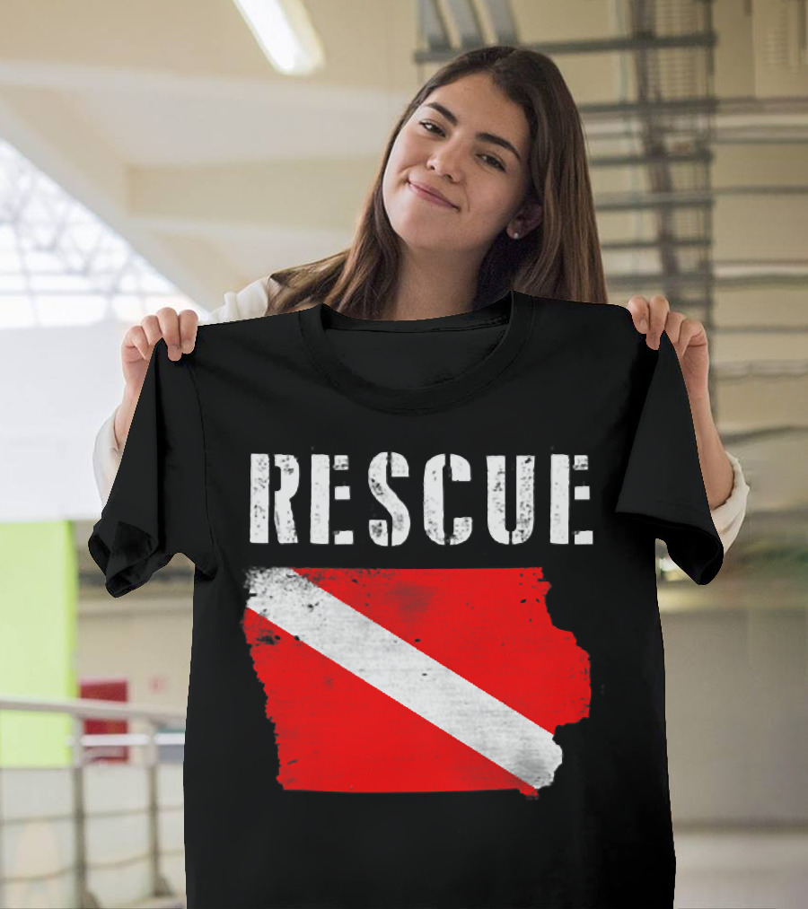 Iowa Rescue Diver SCUBA Dive Flag T-Shirt
