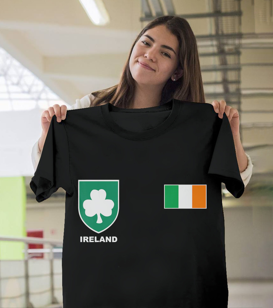 Ireland Irish Football Soccer Jersey Shamrock Flag T-Shirt