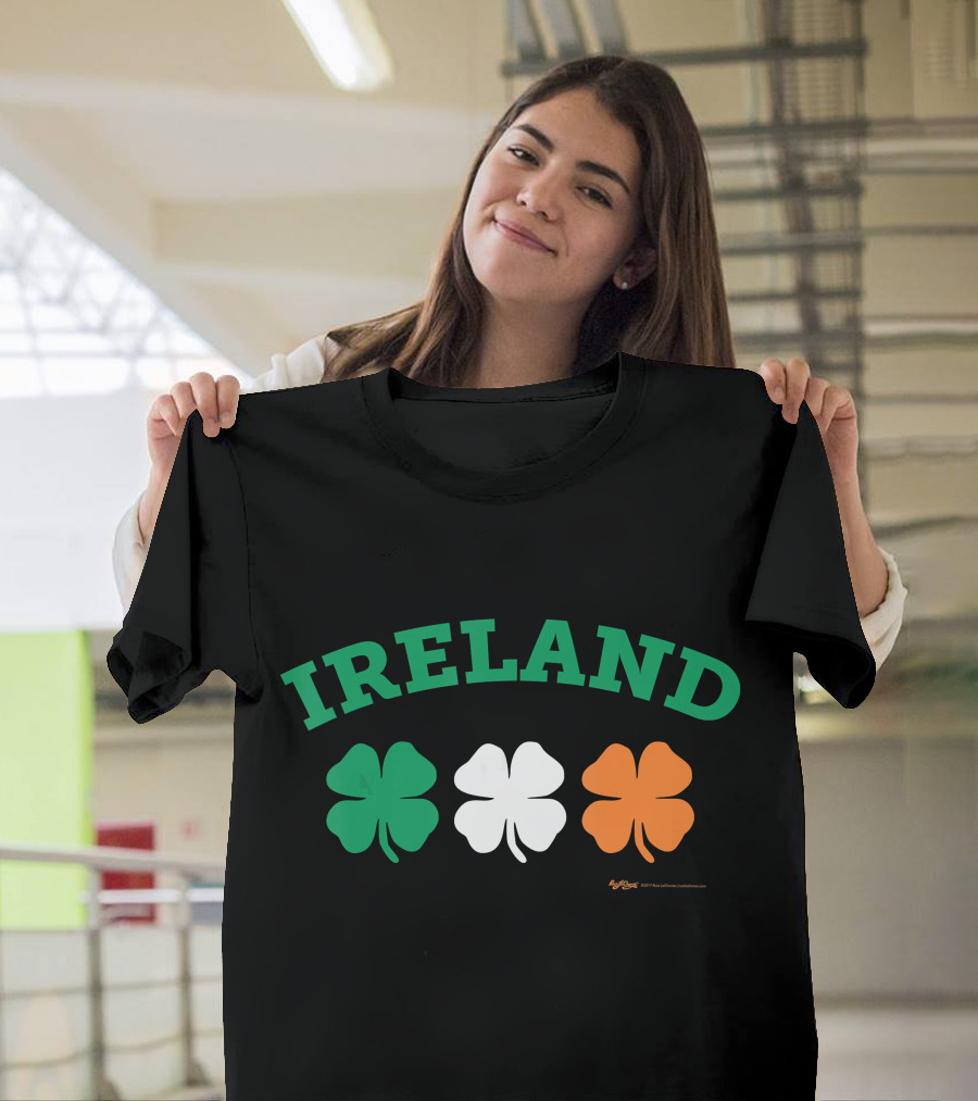 Ireland Shamrock Green White Orange Flag T-Shirt