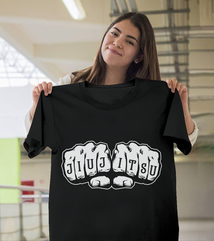 Jiu Jitsu Fighting Hands MMA Brazilian BJJ Knuckles T-Shirt