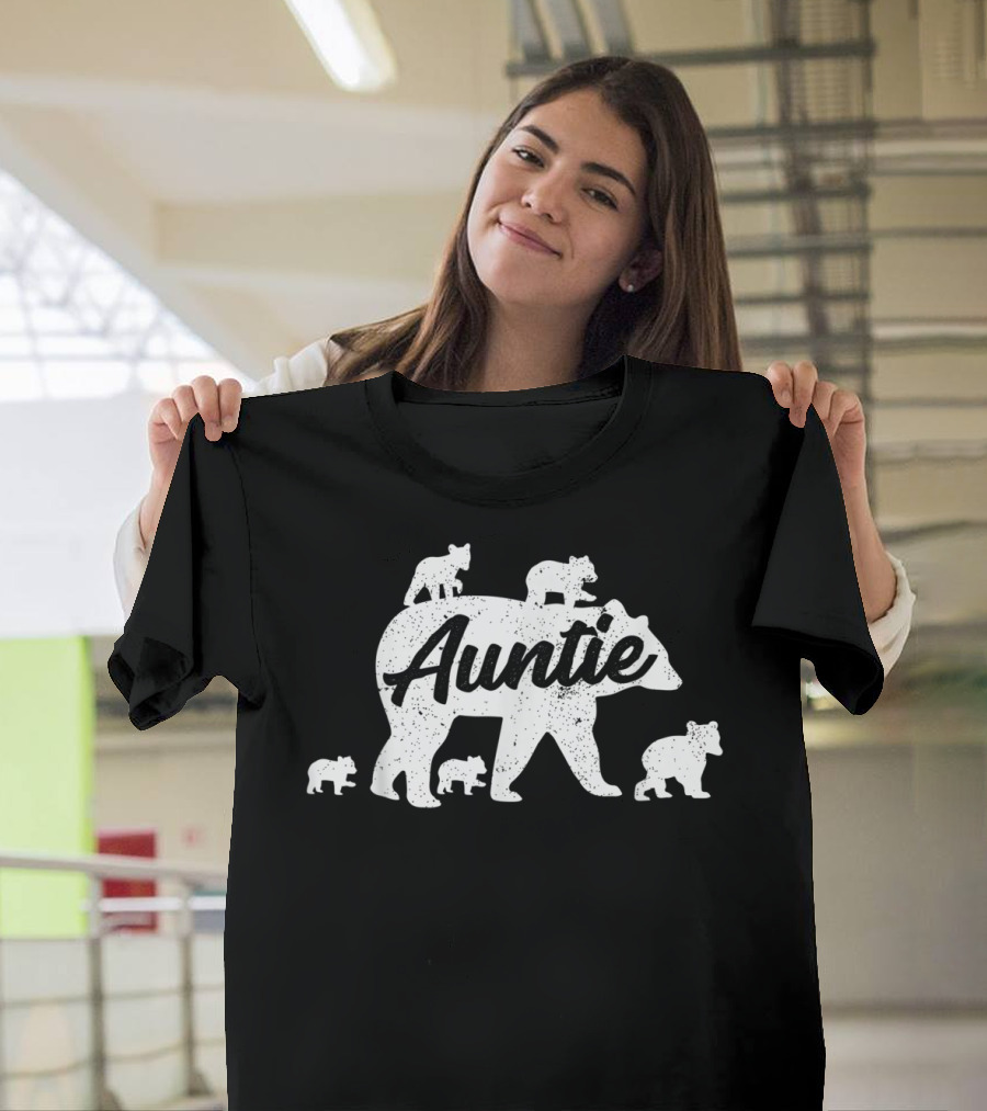 Vintage Auntie Bear With Five Cubs T-Shirt