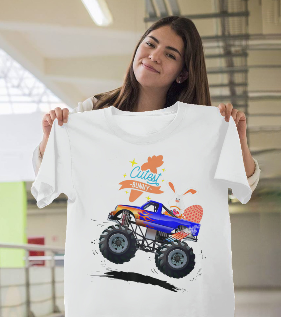 Cutest Easter Bunny Monster Truck Egg Hunt Adventure T-Shirt