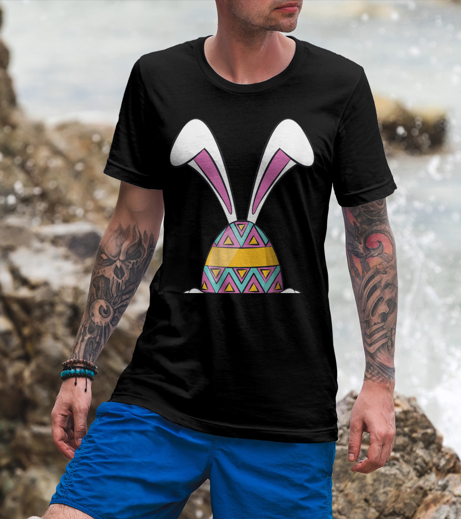 Funny Bunny Easter Cute Happy Rabbit Egg T-Shirt