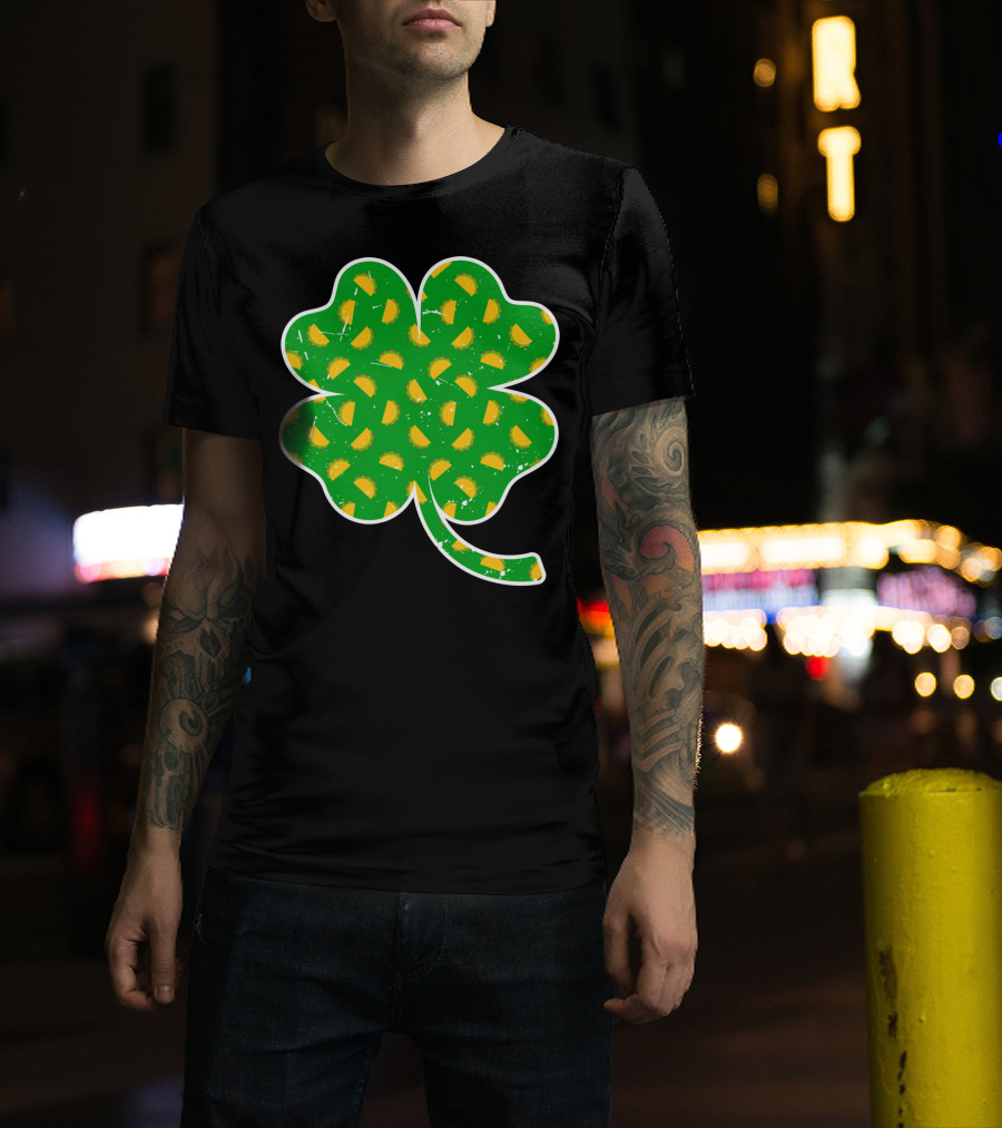 Taco Lover St Patricks Day Clover Saint Paddys Shamrock Tacos T-Shirt