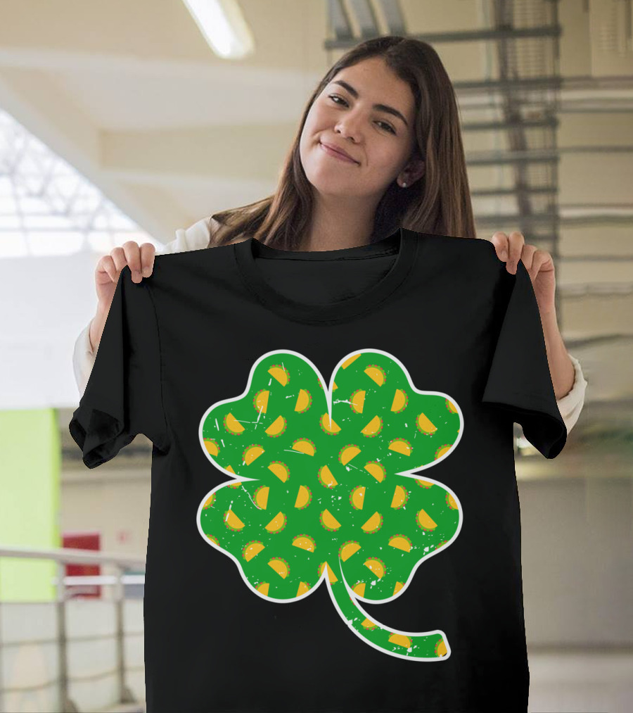 Taco Lover St Patricks Day Clover Saint Paddys Shamrock Tacos T-Shirt