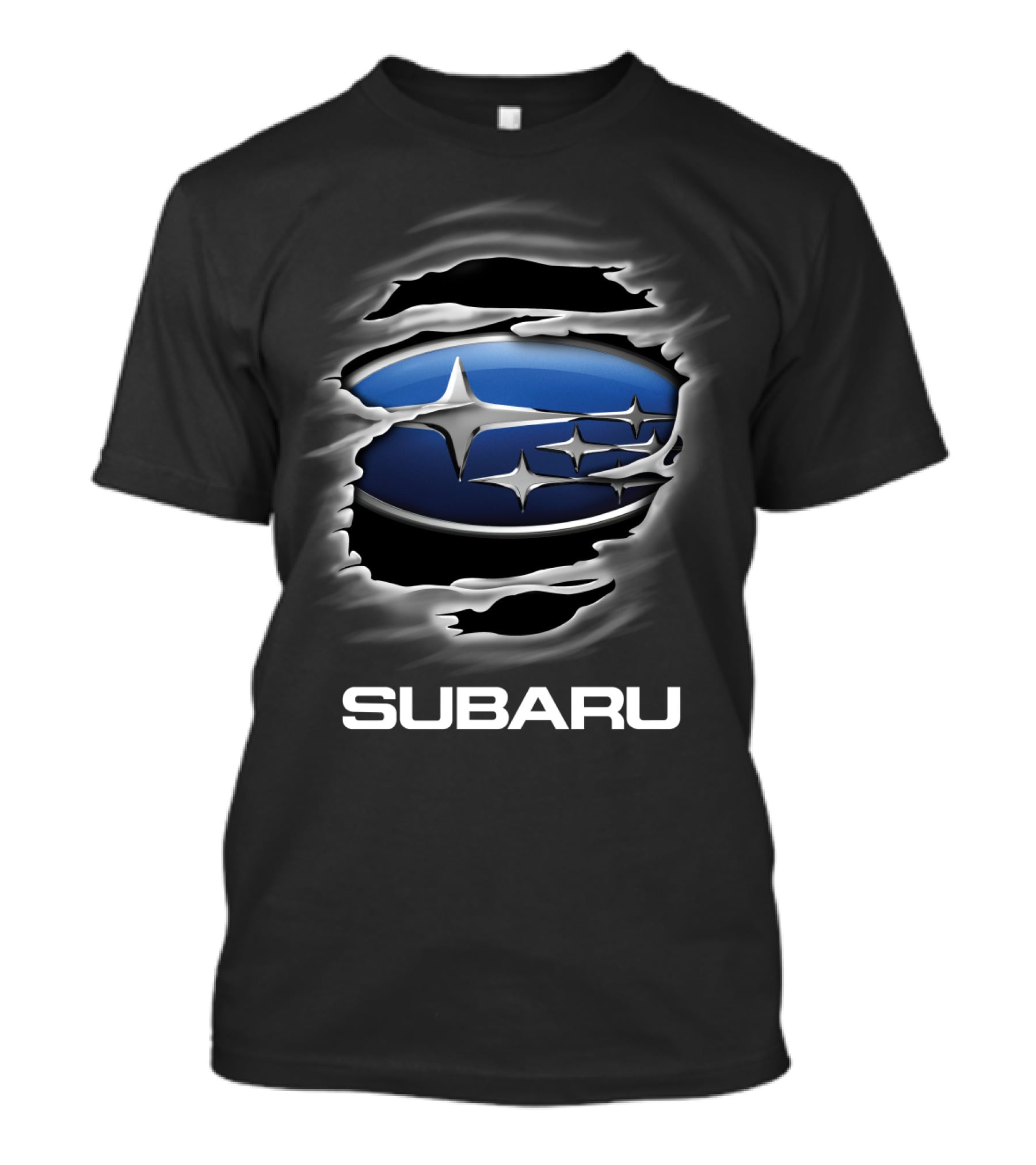 Limited Subaru Logo Ripped Effect T-Shirt