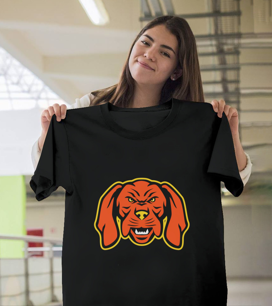 Hungarian Vizsla Dog Mascot Angry Face Icon with Fierce Expression T-Shirt