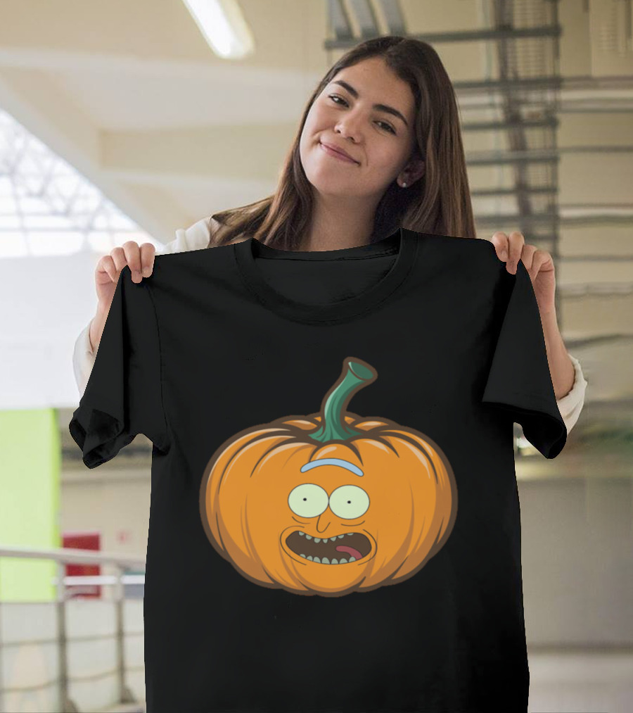 Halloween The Cool Pumpkin Limited Rick and Morty Pumpkin Face T-Shirt