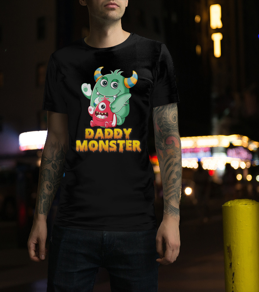 Daddy Monster Cute Cartoon Creatures T-Shirt