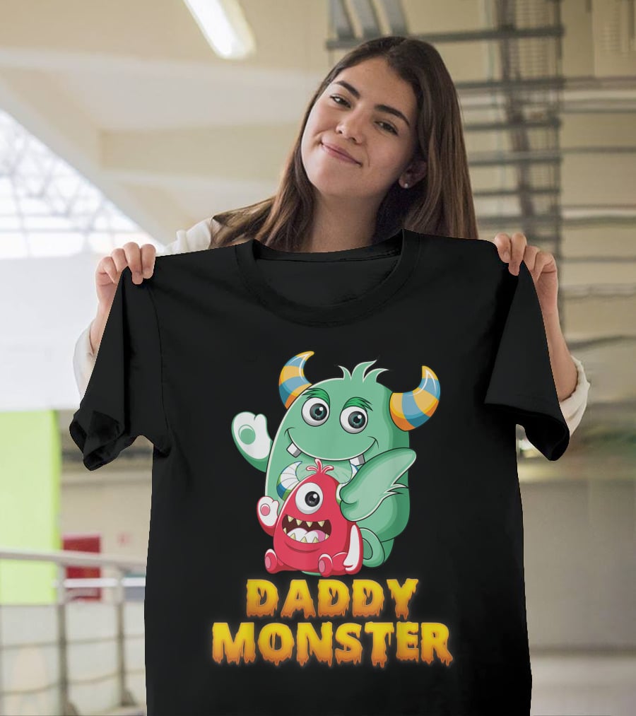 Daddy Monster Cute Cartoon Creatures T-Shirt
