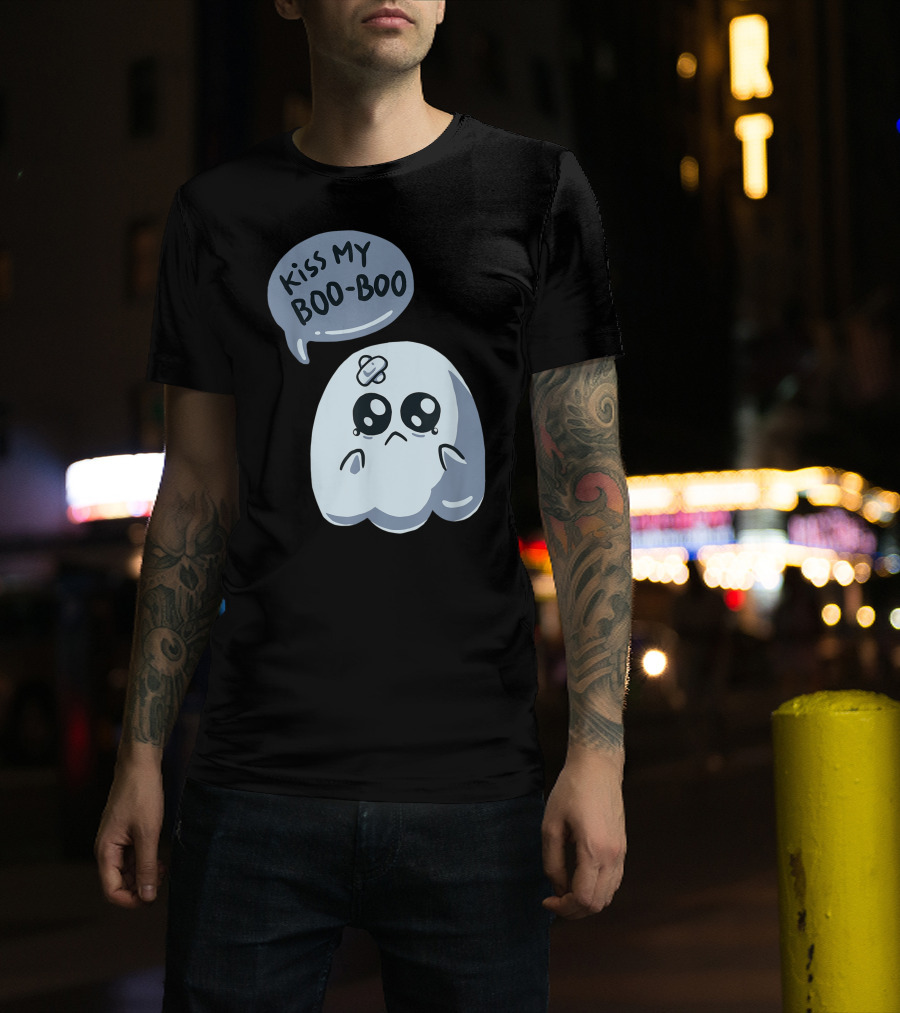 Kiss My Boo-Boo Sad Crying Ghost T-Shirt