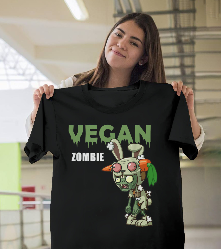 VEGAN ZOMBIE Carrot Bunny Costume Character T-Shirt