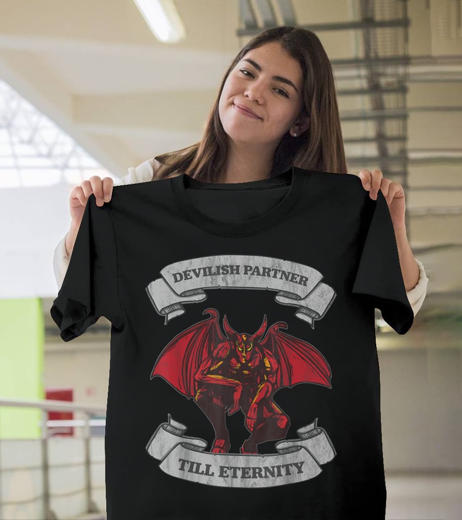 Devilish Partner Till Eternity Demon Couple T-Shirt