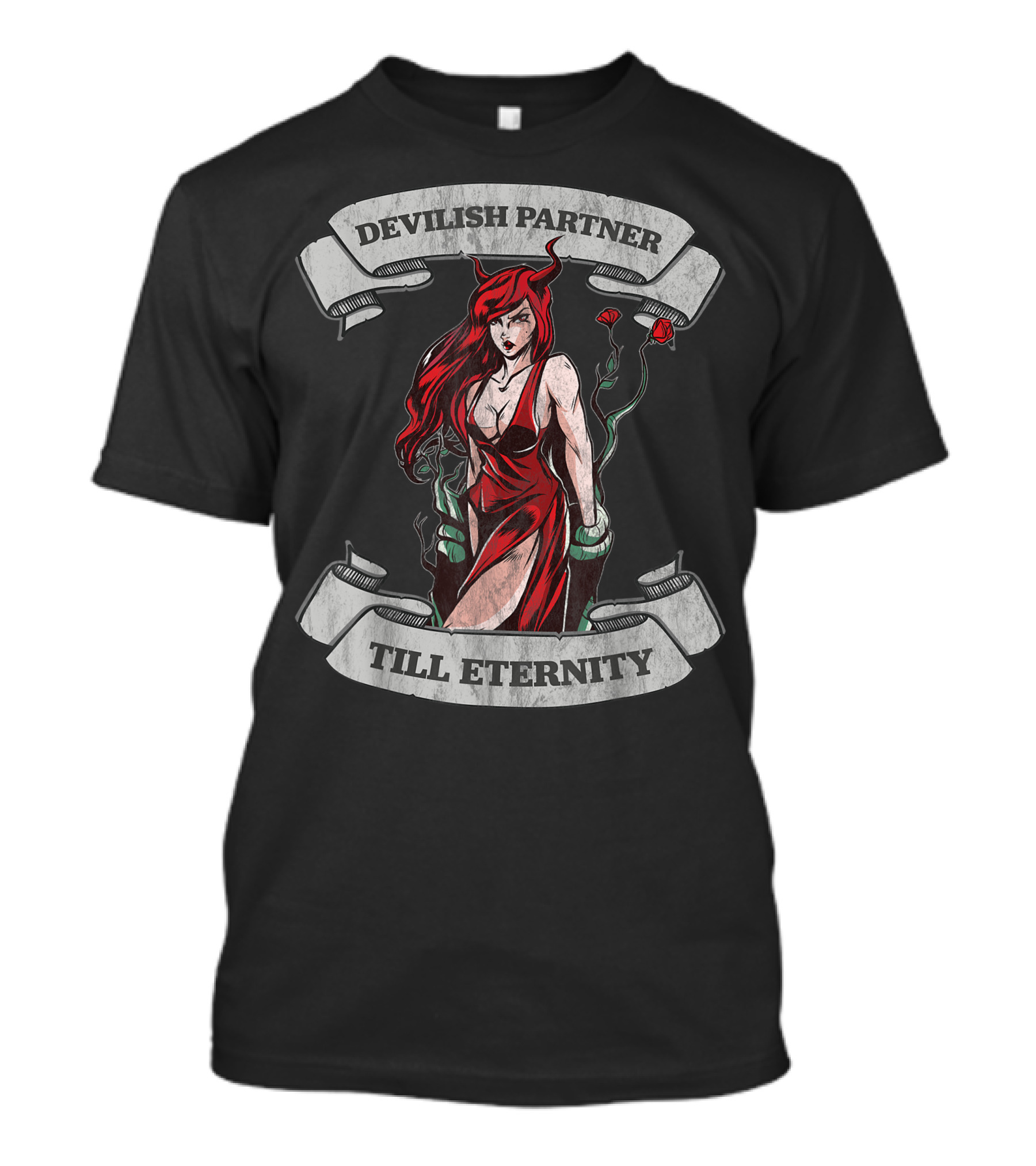 Devilish Partner Till Eternity Demon Succubus Couple T-Shirt