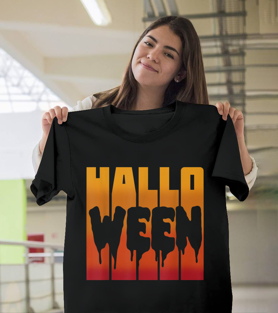 Halloween Dripping Text T-Shirt