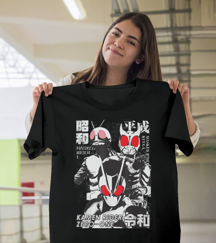 Kamen Rider Zero-One Showa Heisei Reiwa Masked Rider Kuuga T-Shirt