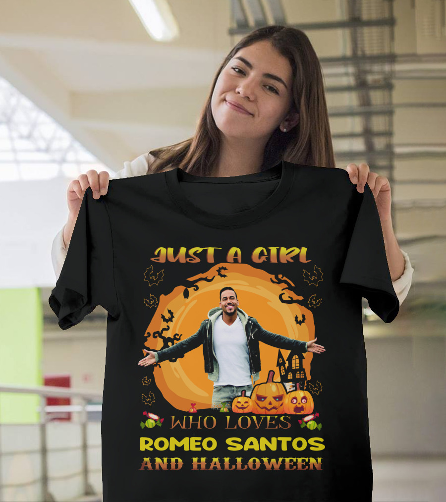 Just A Girl Who Loves Romeo Santos And Halloween T-Shirt