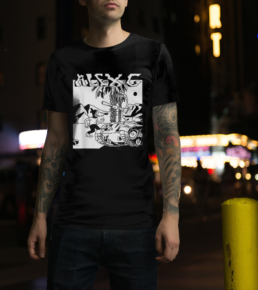 Sandy Alex G Cartoon Tank Forest Scene T-Shirt